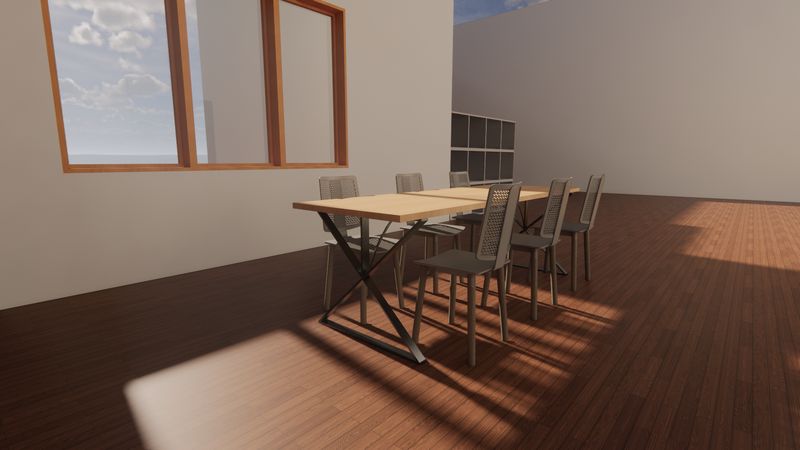 Straight Legged Table Render 1