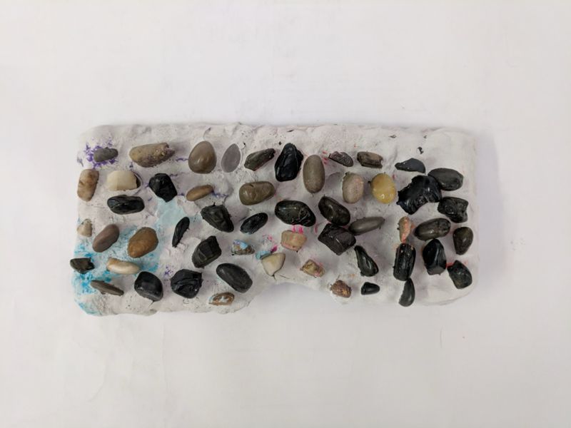 River Rock Inlay Casting — Top View