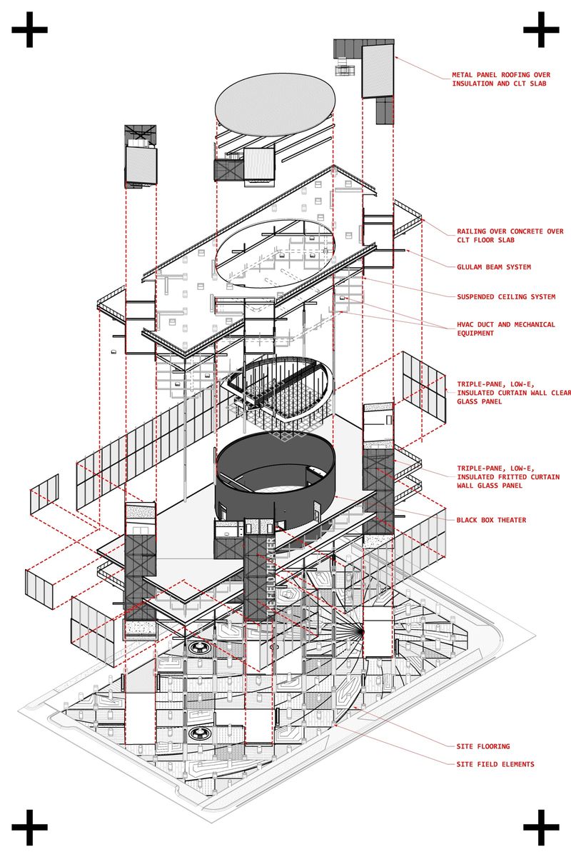 Field Theater — Exploded Axonometric