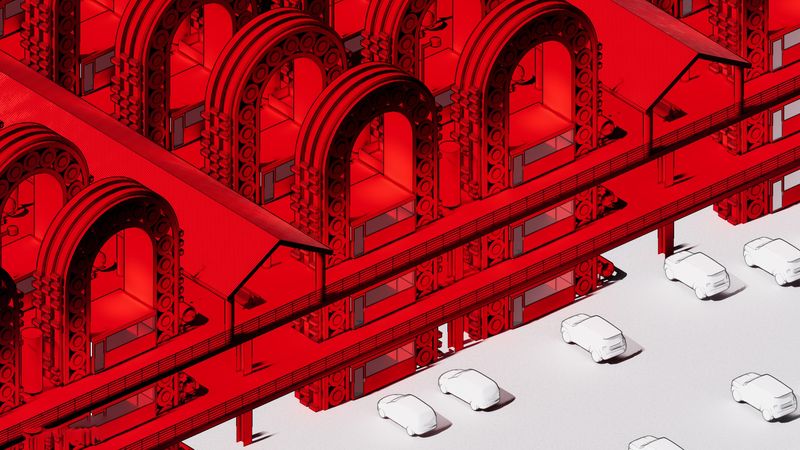 Arched Corridor — Isometric Detail