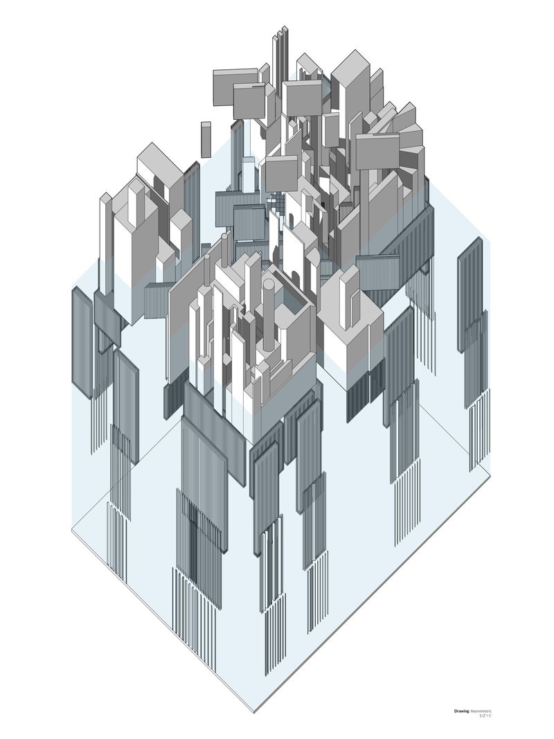 Striped Towers — Axonometric