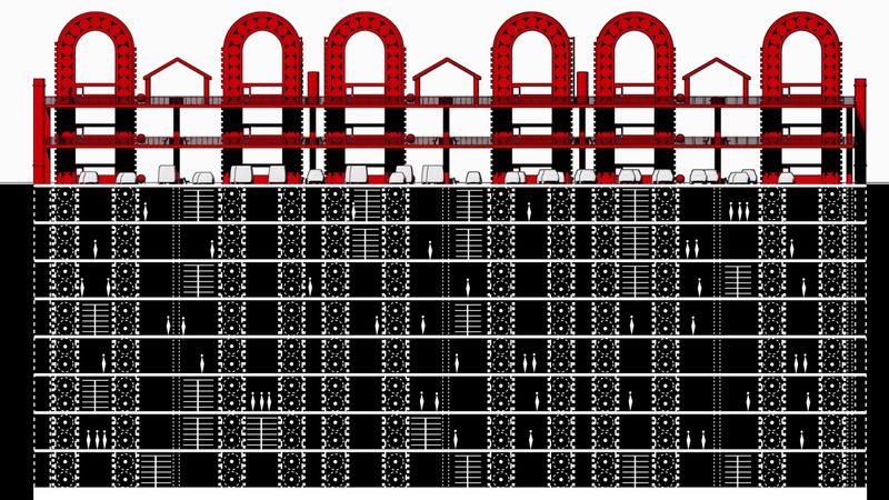 Arched Corridor — Section (Final)