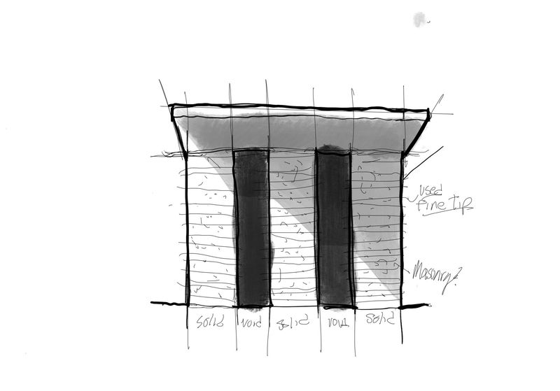 Solid-Void Masonry Sketch