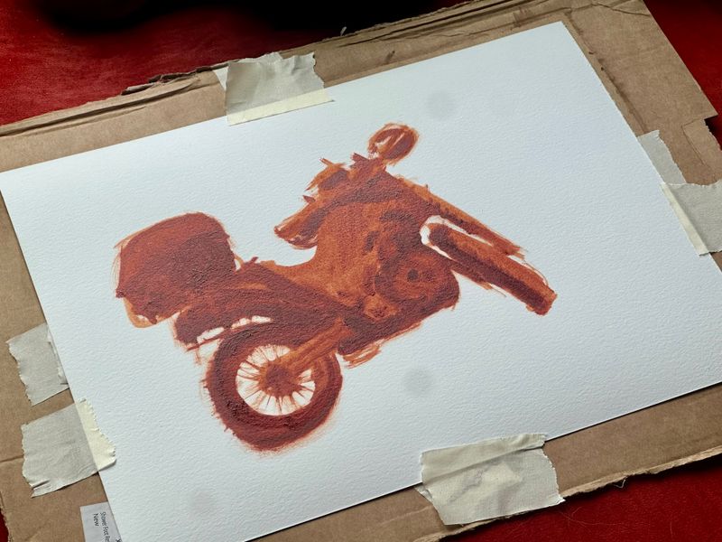 Japenese Motorcycle Quick Painting Sketch