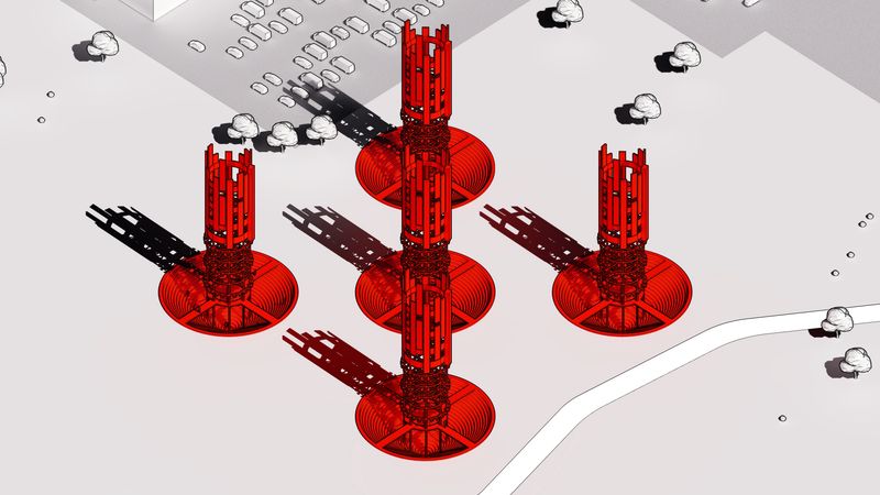 Arched Corridor — Isometric Array