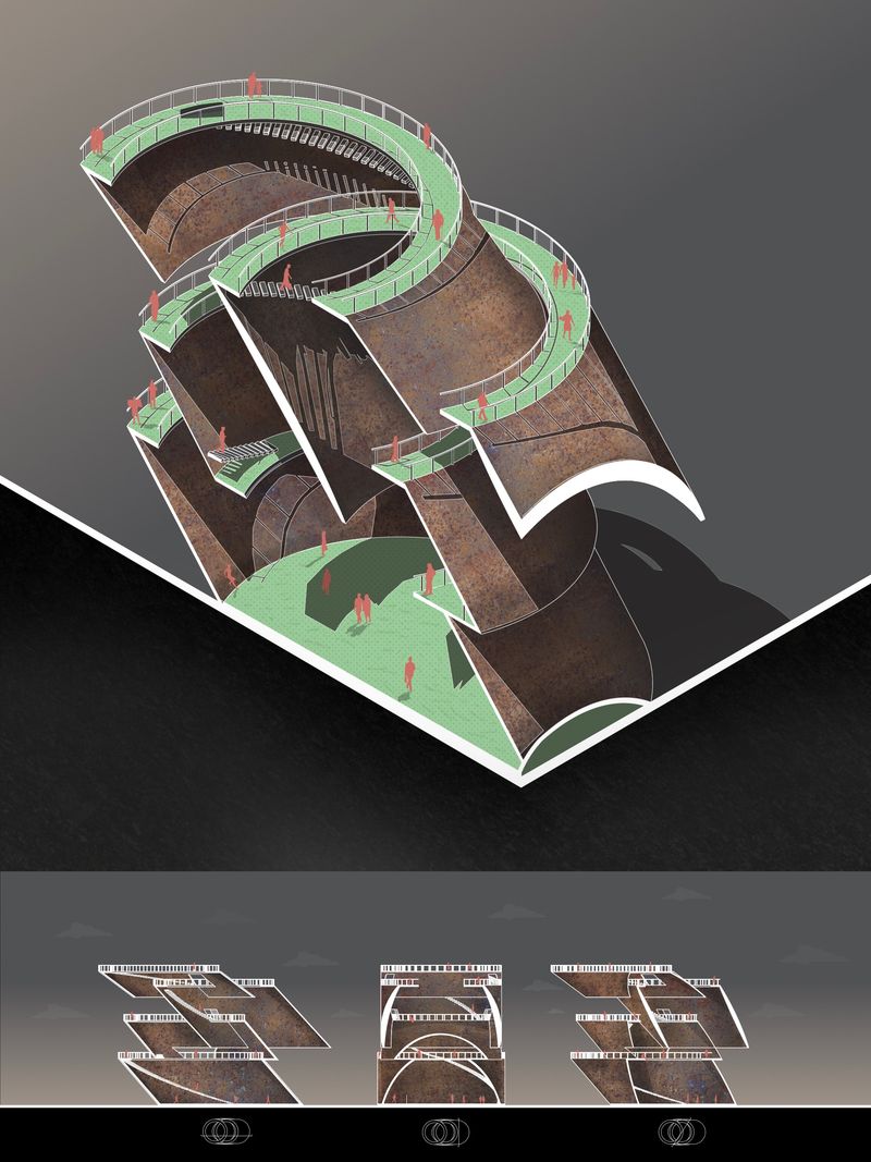 Spiral Canyon Building — Axonometric
