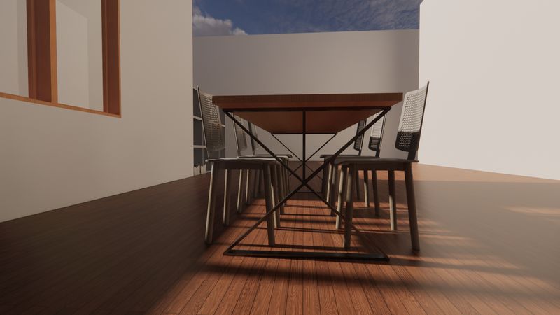 Straight Legged Table Render 4