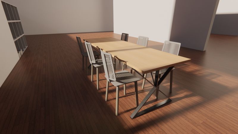 Straight Legged Table Render 2