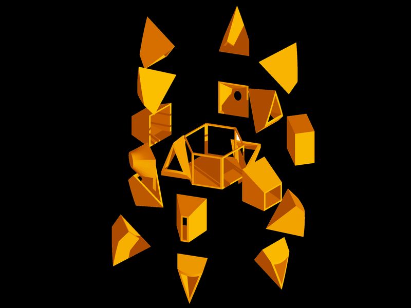 Hedgehog Tiny House Exploded Axonometric