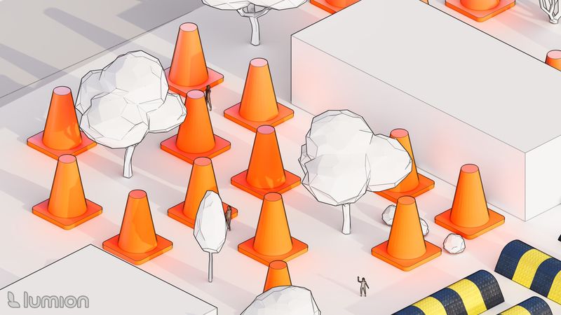 Crane Field — Traffic Cone Detail
